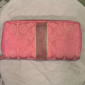 Coach Pink Signature Wallet